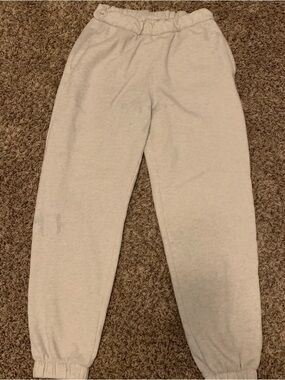 Hollister Light Gray Joggers with Elastic Waist